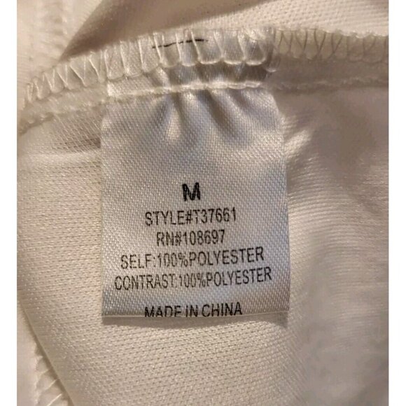 New White Chiffon Lace Ruffle Bow Neck Artsy Western Button Up Top Sz M - Picture 9 of 10